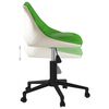 vidaXL Chaise de bureau pivotante Vert et blanc Similicuir