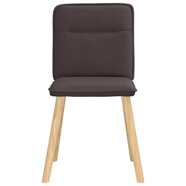 vidaXL Chaises &agrave; manger lot de 6 marron fonc&eacute; tissu