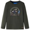 vidaXL T-shirt enfants &agrave; manches longues kaki 128