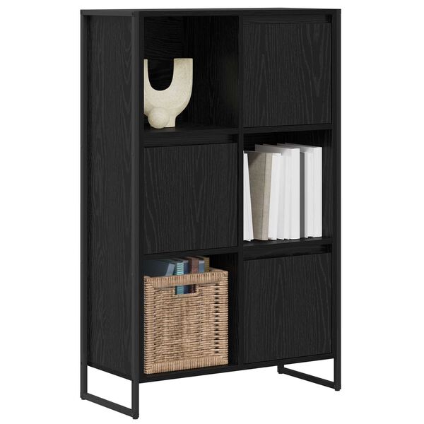 vidaXL Biblioth&egrave;que Ch&ecirc;ne noir 68 x 30 x 108.5 cm Bois d'ing&eacute;nierie