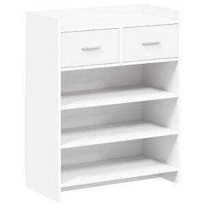 vidaXL Cabinet &agrave; chaussures 73,5 x 36 x 92 cm Bois d'ing&eacute;nierie Blanc