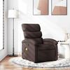 vidaXL Fauteuil de massage inclinable Marron fonc&eacute; Tissu