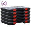 vidaXL Bo&icirc;tes d'assortiment 10 pcs 40x30x5 cm Polypropyl&egrave;ne