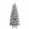 vidaXL Sapin de No&euml;l artificiel avec 300 LED avec support Blanc 240 cm