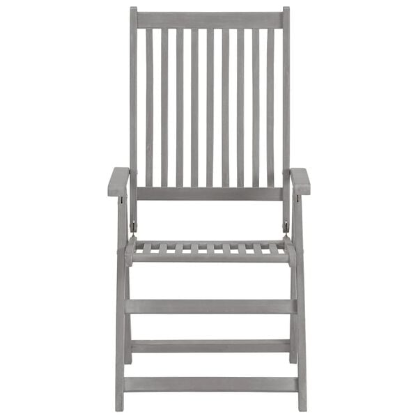vidaXL Chaises inclinables de jardin lot de 2 et coussins Bois acacia