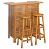 vidaXL Ensemble de bar de jardin 3 pcs Bois d'acacia solide