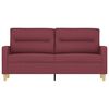 vidaXL Canapé à 2 places Rouge bordeaux 140 cm Tissu