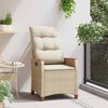 vidaXL Chaise de jardin inclinable Beige et cr&egrave;me 64 x 57,5 x 112 cm