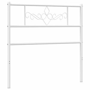vidaXL T&ecirc;te de lit de remplacement m&eacute;tal blanc 75 cm