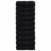 vidaXL Serviette Invit&eacute; SOLUND 50 pc Noir 30 x 30 cm 550 gsm