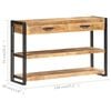 vidaXL Buffet 120x30x75 cm Bois de manguier massif brut