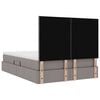 vidaXL Lit avec rangement et LED avec LED Taupe 140 x 190 cm Polyester
