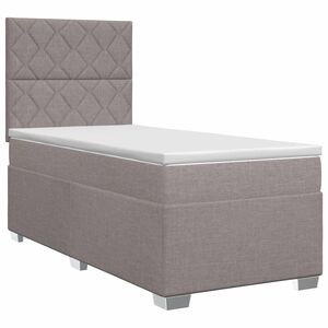 vidaXL Lit boxspring avec matelas Taupe 90 x 190 cm Tissu