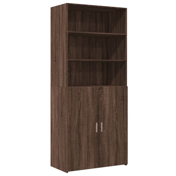 vidaXL Buffet haut ch&ecirc;ne marron 80x42,5x185 cm bois d'ing&eacute;nierie