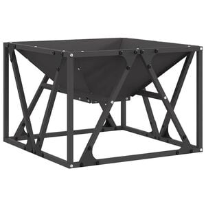vidaXL Boule de feu Noir 50 x 50 x 35 cm Acier patin&eacute;