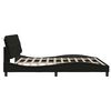 vidaXL Cadre de lit sans matelas noir 200x200 cm tissu