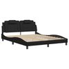 vidaXL Cadre de lit Viana avec LED sans matelas noir 160x200 cm