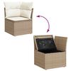 vidaXL Ensemble de canap&eacute; de jardin avec coussin 8 pcs beige et cr&egrave;me