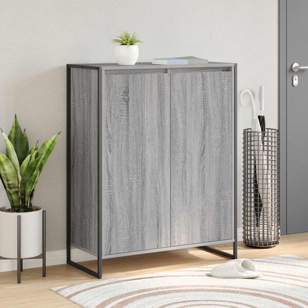 vidaXL Cabinet &agrave; chaussures avec stockage Gris Sonoma 79 x 36 x 100 cm