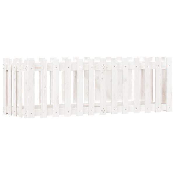 vidaXL Lit sur&eacute;lev&eacute; de jardin design de cl&ocirc;ture 150x50x50cm pin massif