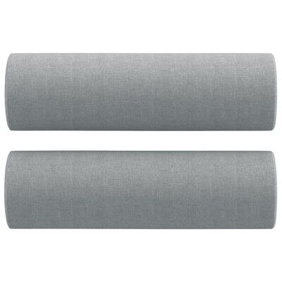 vidaXL Canapé 2 places avec oreillers gris clair 140 cm tissu