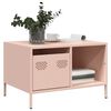 vidaXL Table basse rose 68,5x50x43,5 cm acier laminé à froid
