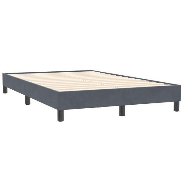 vidaXL Sommier à lattes de lit sans matelas gris foncé 120x210 cm