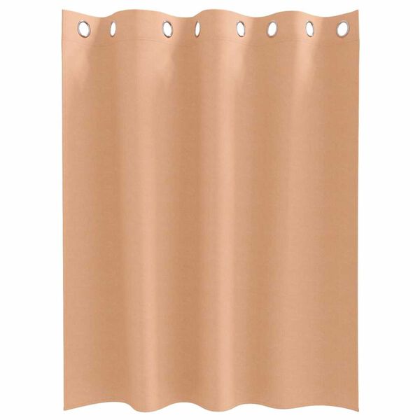 vidaXL Rideaux occultants avec anneaux 2 pcs Marron Clair 140 x 140 cm
