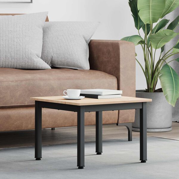 vidaXL Table basse Naturel 50 x 50 x 36 cm Bois de pin massif