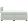 vidaXL Sommier &agrave; lattes de lit et matelas Gris clair 120x200cm Velours
