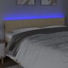 vidaXL T&ecirc;te de lit &agrave; LED Cr&egrave;me 200x5x78/88 cm Tissu