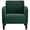 vidaXL Fauteuil avec accoudoirs vert fonc&eacute; 54 cm velours