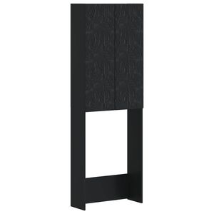 vidaXL Armoire de toilette DELFT Noir 66 x 25,5 x 190 cm