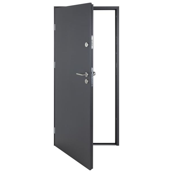 vidaXL Porte d'entr&eacute;e anthracite 90x200 cm aluminium