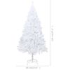 vidaXL Arbre de Noël artificiel pré-éclairé et boules blanc 120 cm PVC