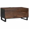 vidaXL Table basse Marron et Noir 80 x 50 x 40 cm Bois d'acacia massif
