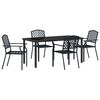 vidaXL Ensemble de salle &agrave; manger pour jardin 5 pcs Anthracite