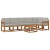 vidaXL Ensemble de canap&eacute;s d'ext&eacute;rieur 7 pcs Gris Naturel et Clair