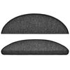 vidaXL Tapis d'escalier 10 pi&egrave;ces 56 x 17 x 3 cm Anthracite Demi-rond