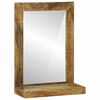 vidaXL Miroir de salle de bain Marron Bois de mangue massif
