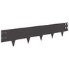 vidaXL Bordure de Pelouse 30 pcs 100 x 20 cm Acier Noir