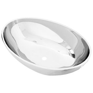 vidaXL Lavabo 40 x 33 x 13,5 cm C&eacute;ramique Argent&eacute;