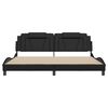 vidaXL Cadre de lit Viana sans matelas noir 200x200 cm similicuir