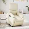 vidaXL Fauteuil inclinable &eacute;lectrique cr&egrave;me similicuir