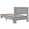 vidaXL Cadre de lit sans matelas sonoma gris 90x200 cm