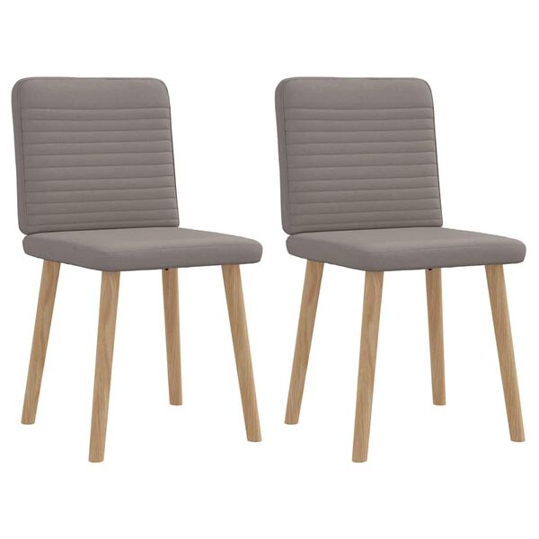 vidaXL Chaises à manger lot de 2 taupe tissu