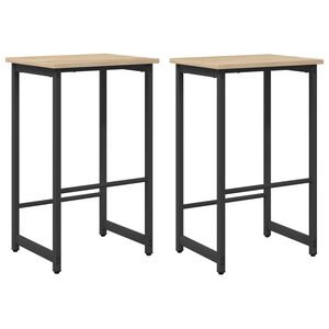 vidaXL Tabouret de bar 2 pc Ch&ecirc;ne Sonoma 40 x 32 x 74 cm