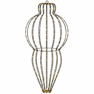 vidaXL Lumi&egrave;re de finial de No&euml;l 320 LED Blanc chaud Diam. 40 x 75 cm