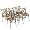 vidaXL Chaises &agrave; manger lot de 6 bois de r&eacute;cup&eacute;ration massif