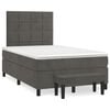 vidaXL Sommier &agrave; lattes de lit et matelas Gris fonc&eacute; 120x200cm Velours